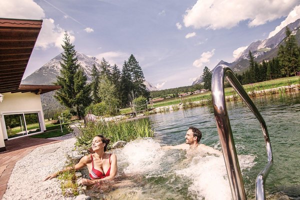 Natural swimming pond adults only Alpenhotel Karwendel